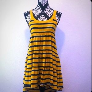 Pink VS University Striped Tiered Dress